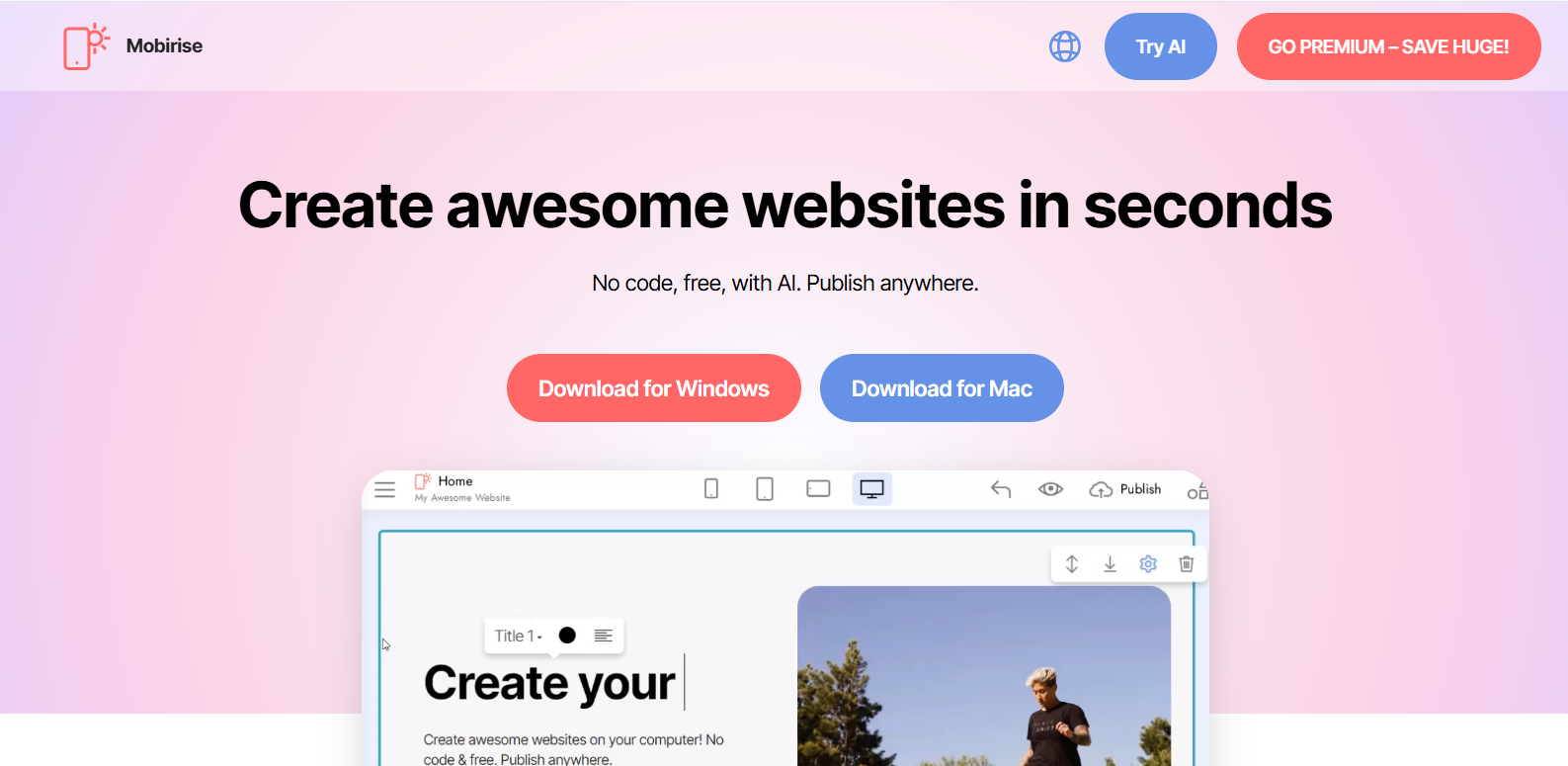 mobirise-AI-enhanced-website-builder