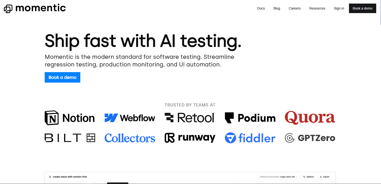 momentic-ai-test-automation
