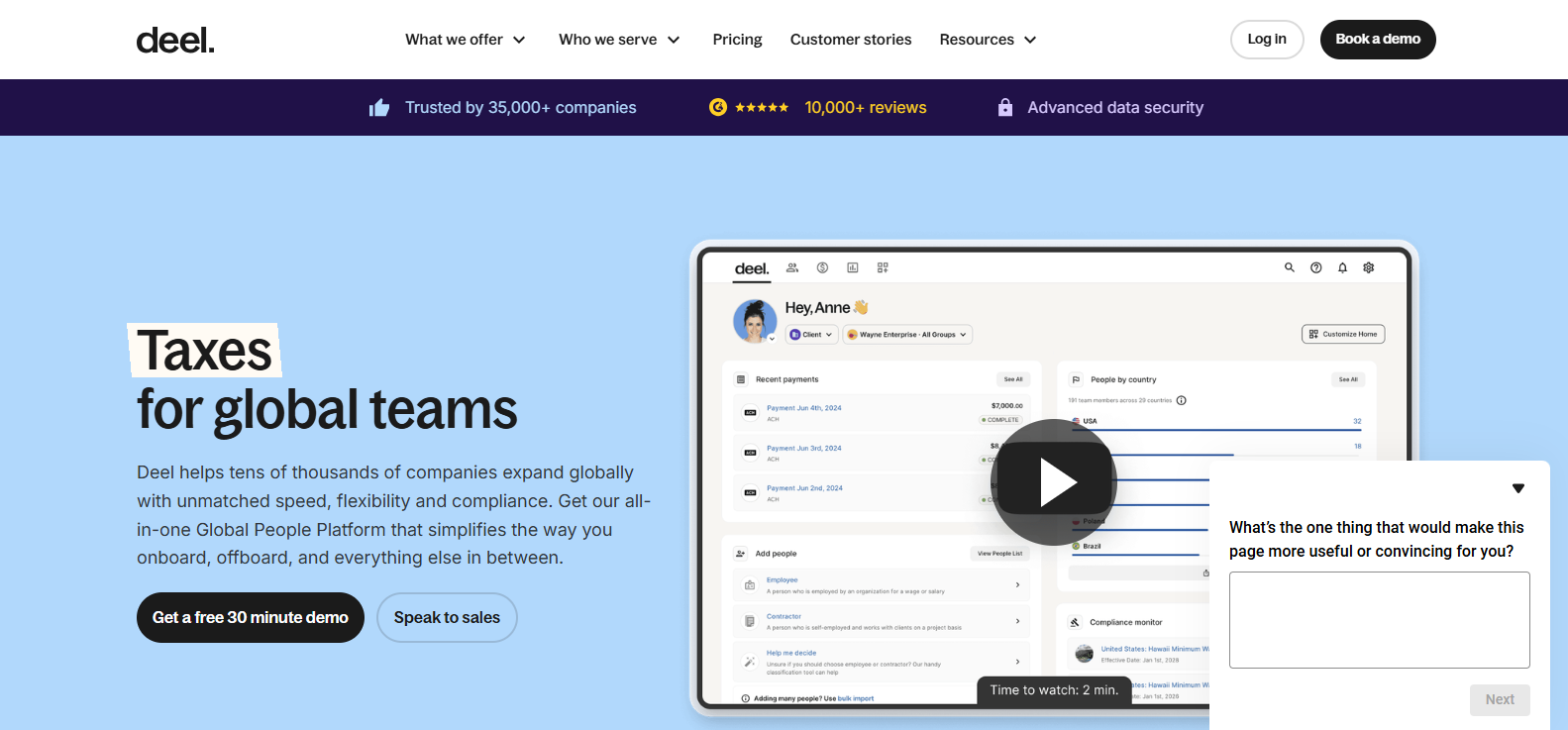 Deel AI Global AI Payroll Platform HR Automation