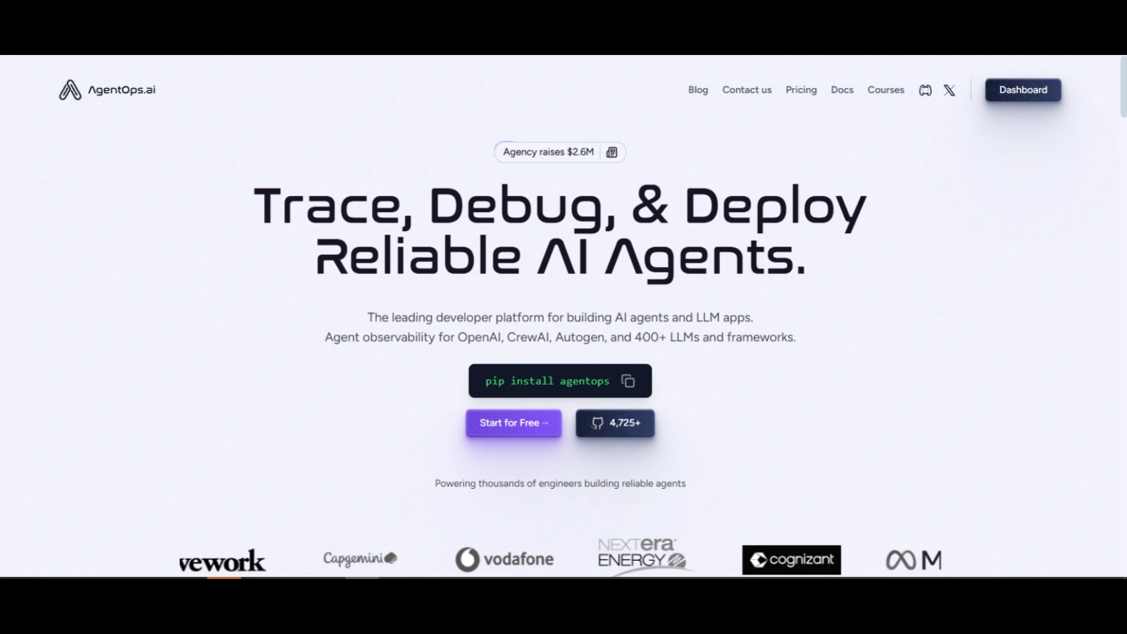 AgentOps AgentOps-dashboard