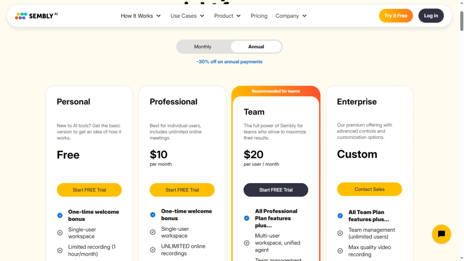 sembly ai pricing pricing-sembly-ai