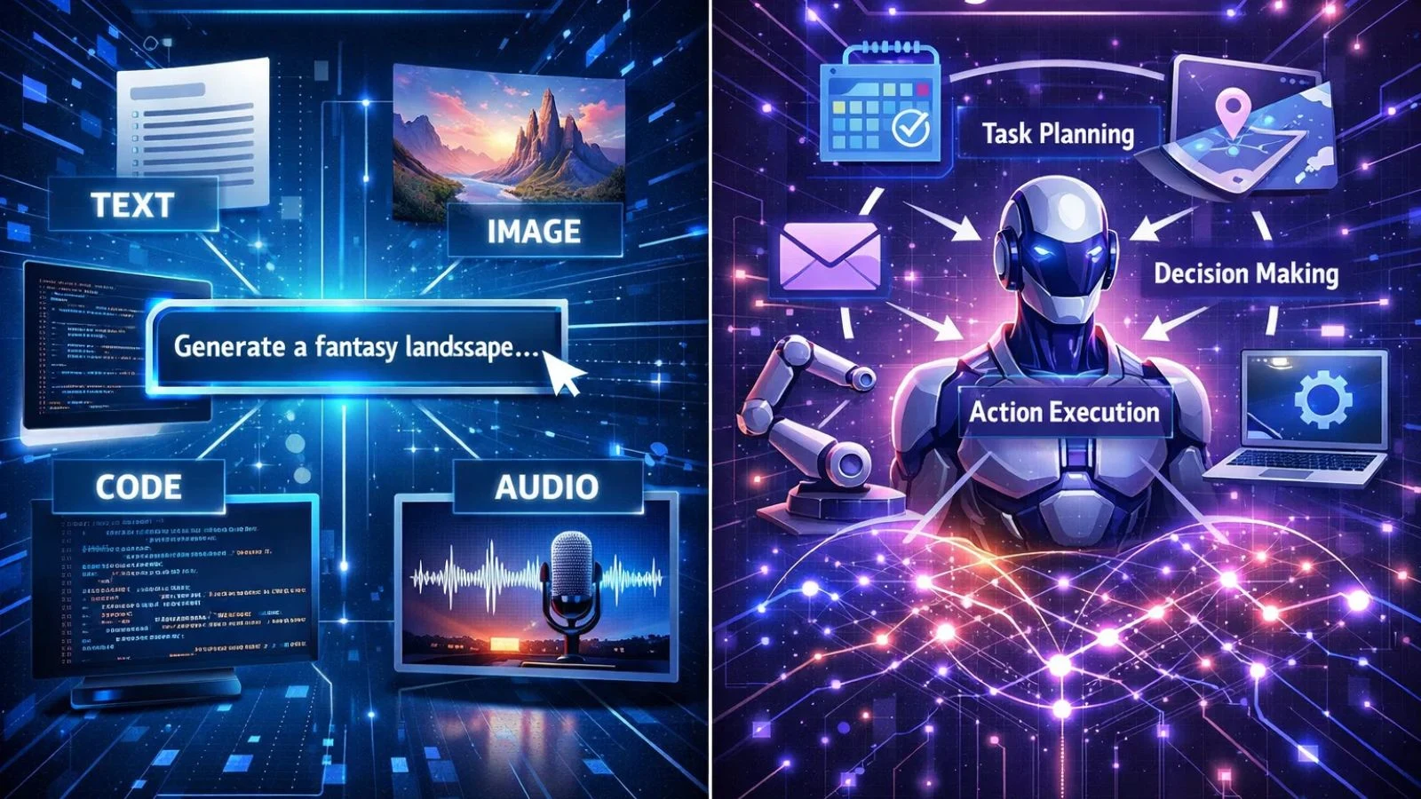 Agentic AI vs Generative AI agentic-ai-vs-generative-ai