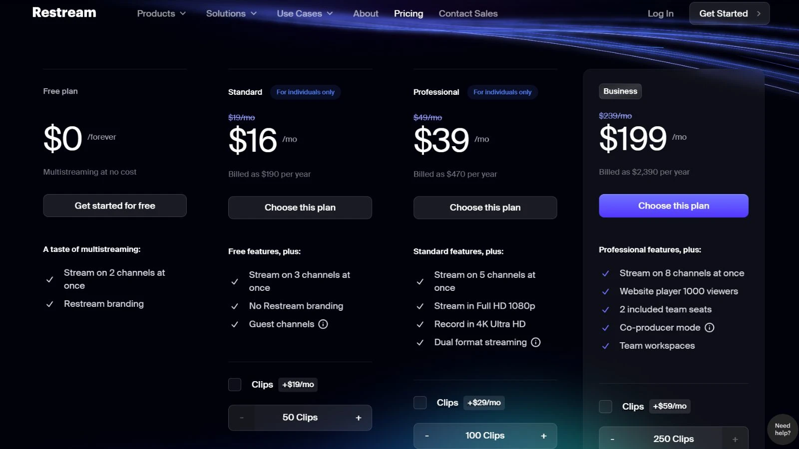 Restream Pricing restream-pricing-how-much-does-it-cost